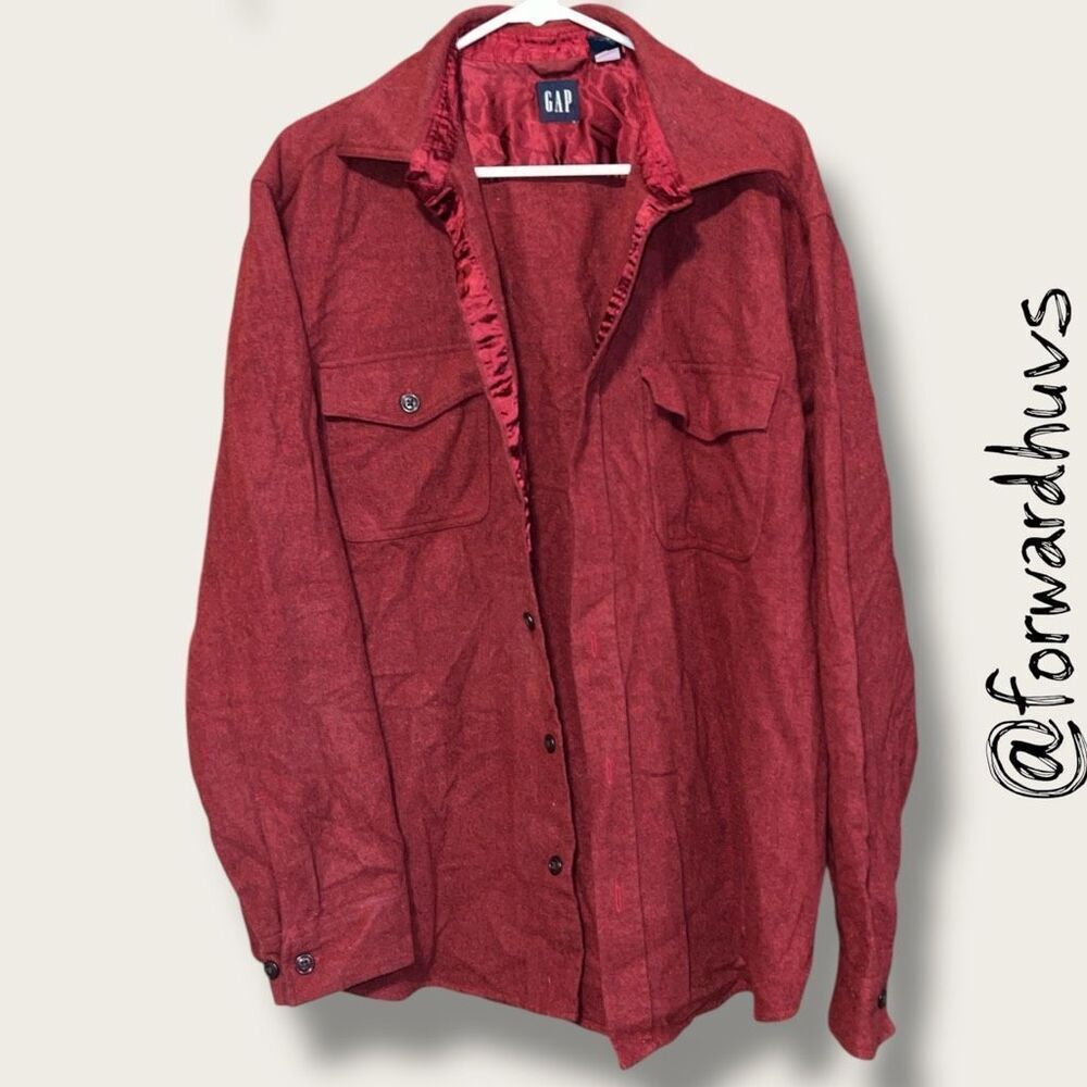 GAP Men’s Wool Blend Button-Up Shirt – Vintage 2002
